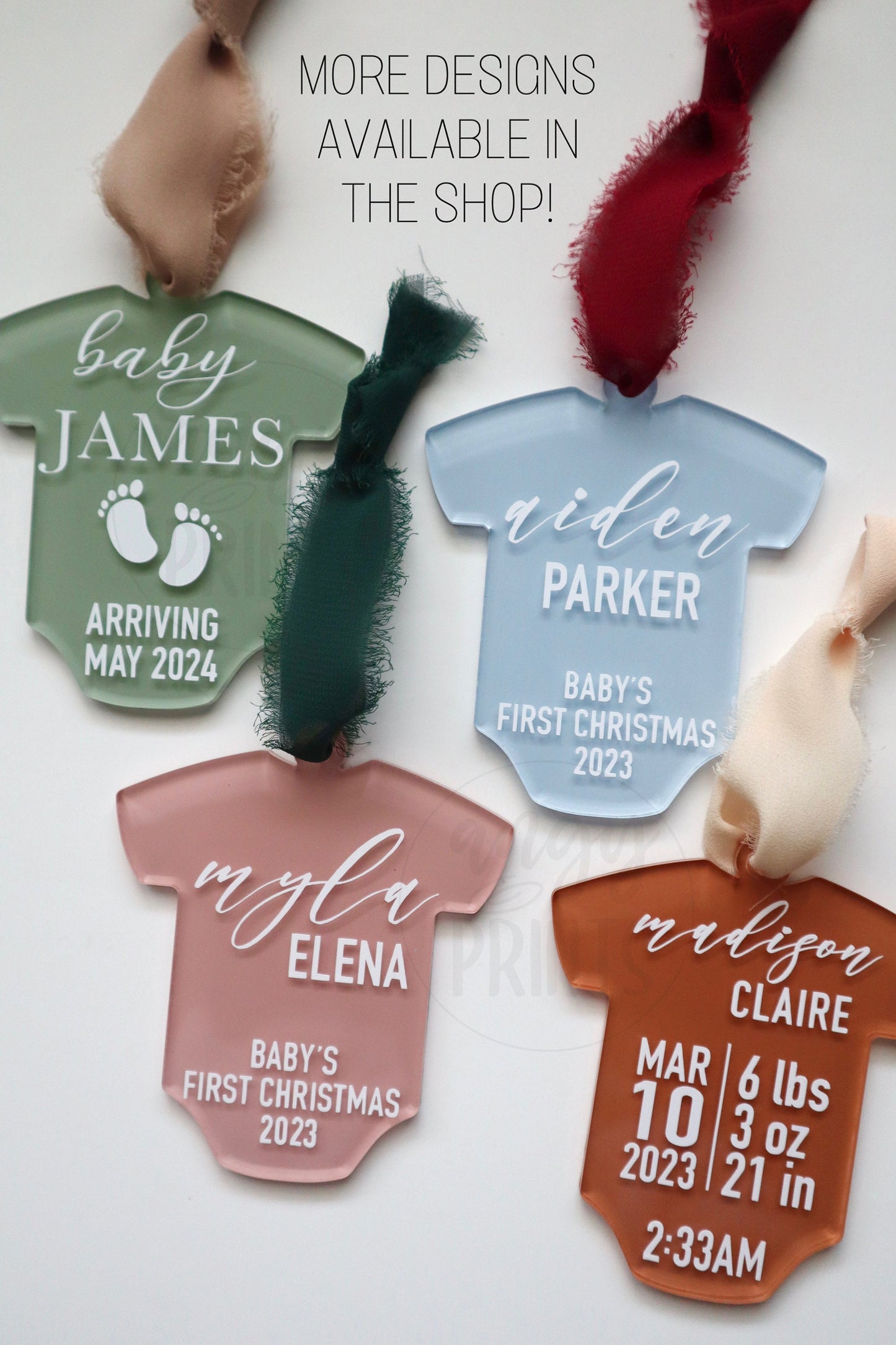 Expecting Baby Announcement Acrylic Christmas Ornament 2023 | Parents to Be | Family Gifts | Pregnancy Baby Keepsake | Pregnancy Photo Op