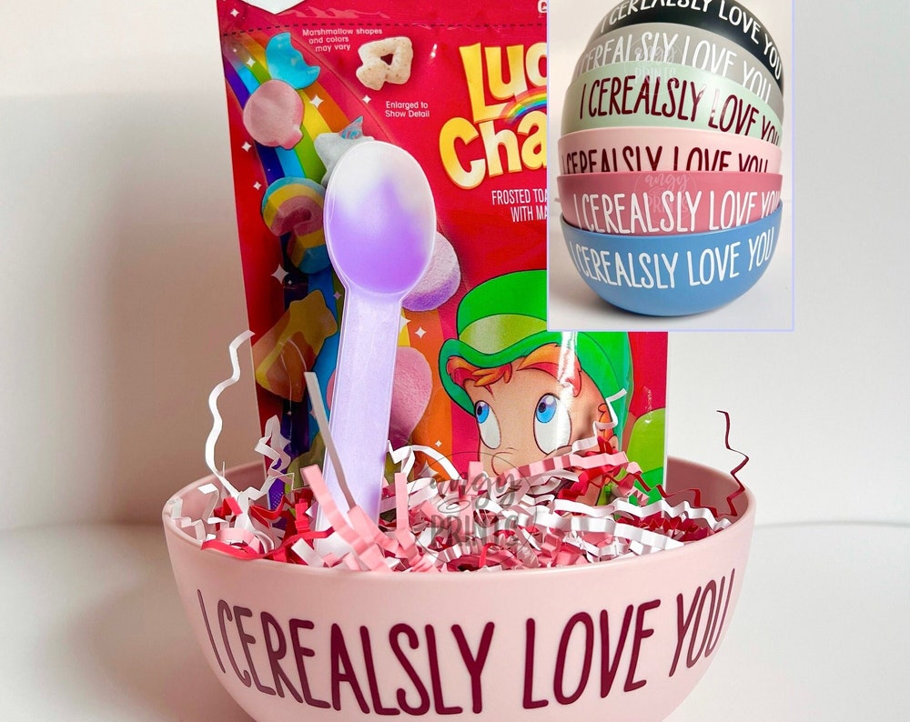 Valentine’s Day I Cerealsly Love You Plastic Bowl