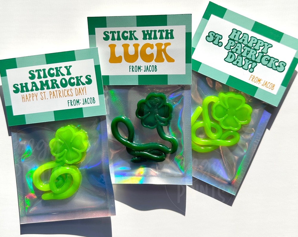 St. Patrick’s Day Sticky Hands Shamrock Party Favor