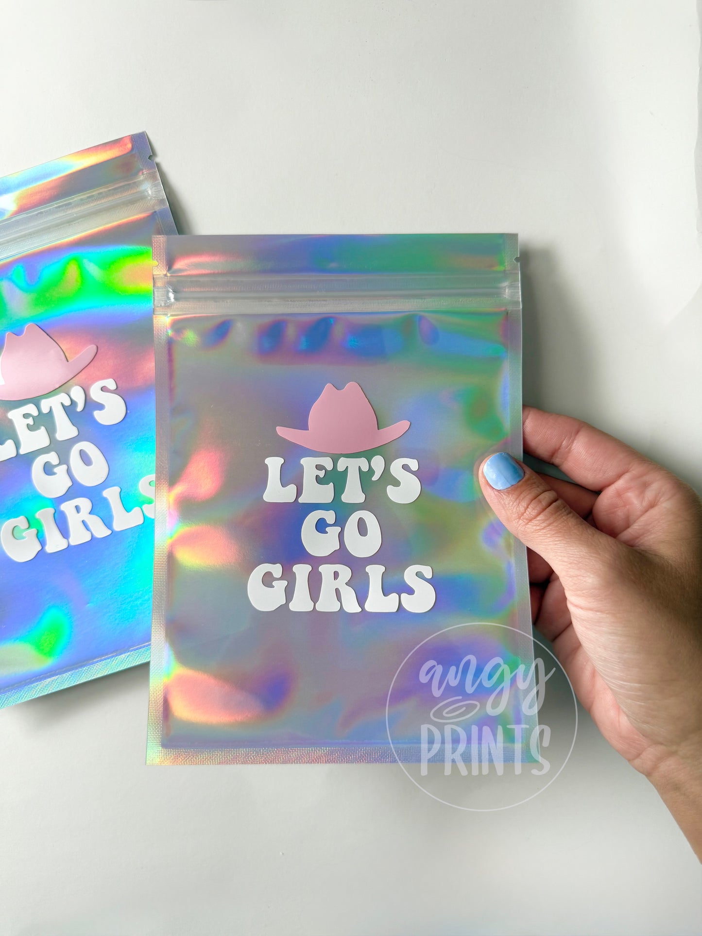 Let’s Go Girls Western Last Rodeo Nashville Theme Hangover Party Kit Clear Holographic Bag Bachelorette Party Essentials