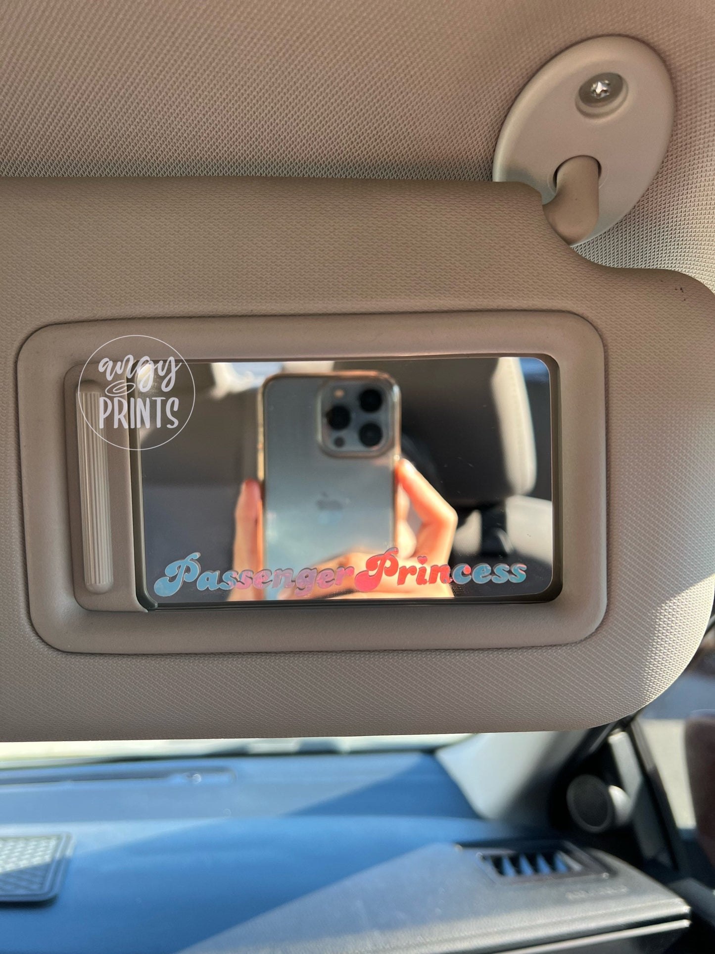 Passenger Princess Car Mirror Decal | Cute Decals | Car Accessories | Car Decal Stickers