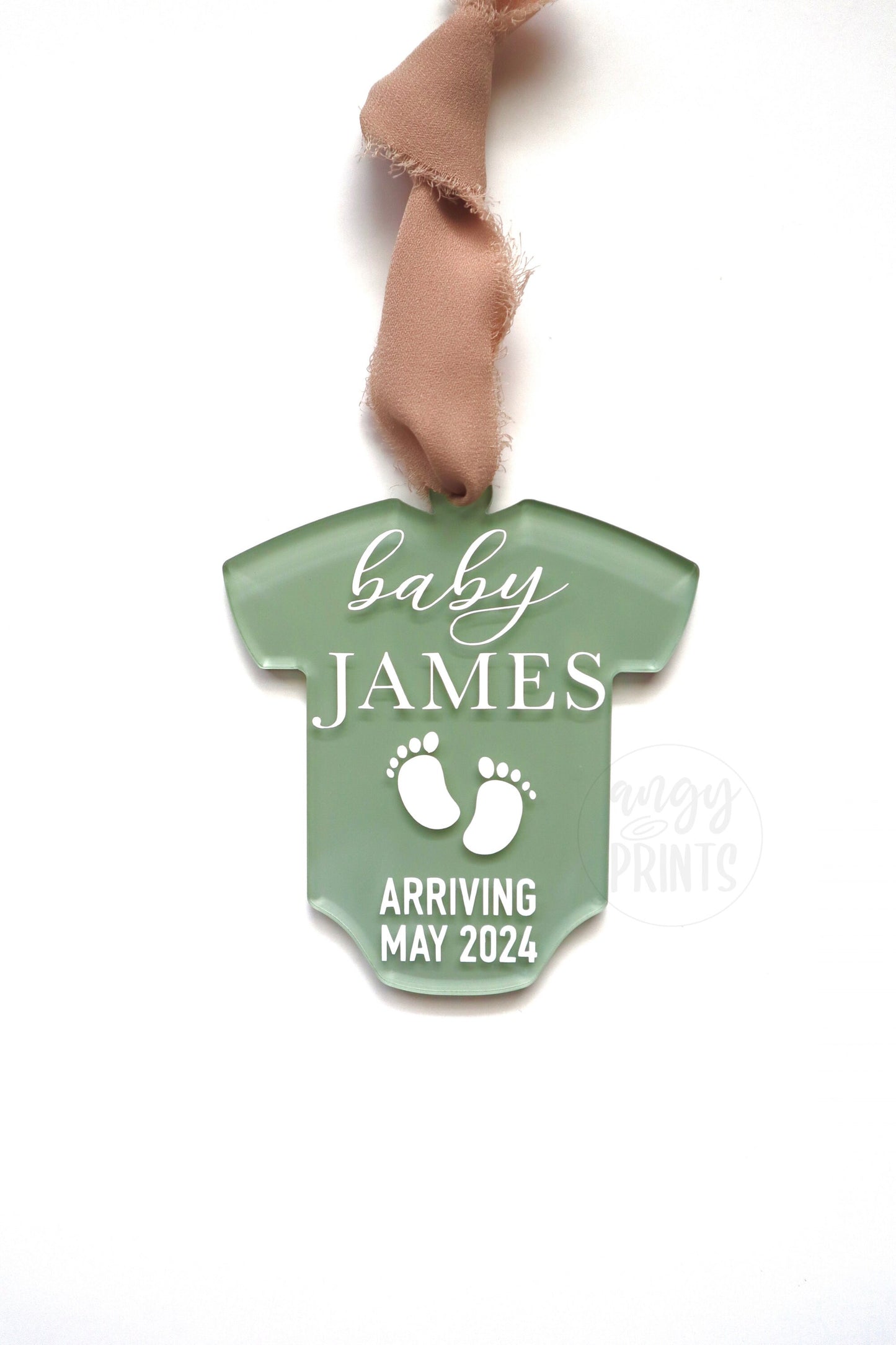 Expecting Baby Announcement Acrylic Christmas Ornament 2023 | Parents to Be | Family Gifts | Pregnancy Baby Keepsake | Pregnancy Photo Op