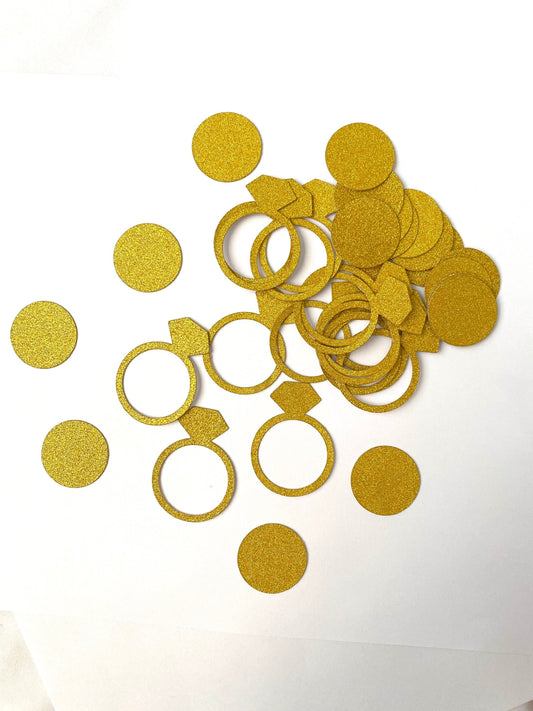 Bachelorette Wedding Ring, Circle Confetti Bachelorette Party