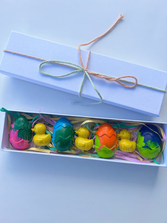 Happy Easter Basket Egg Crayon Gift Box | Party Favors for Kids, Birthday Favors, Easter Basket Favors, Kids Easter Gifts