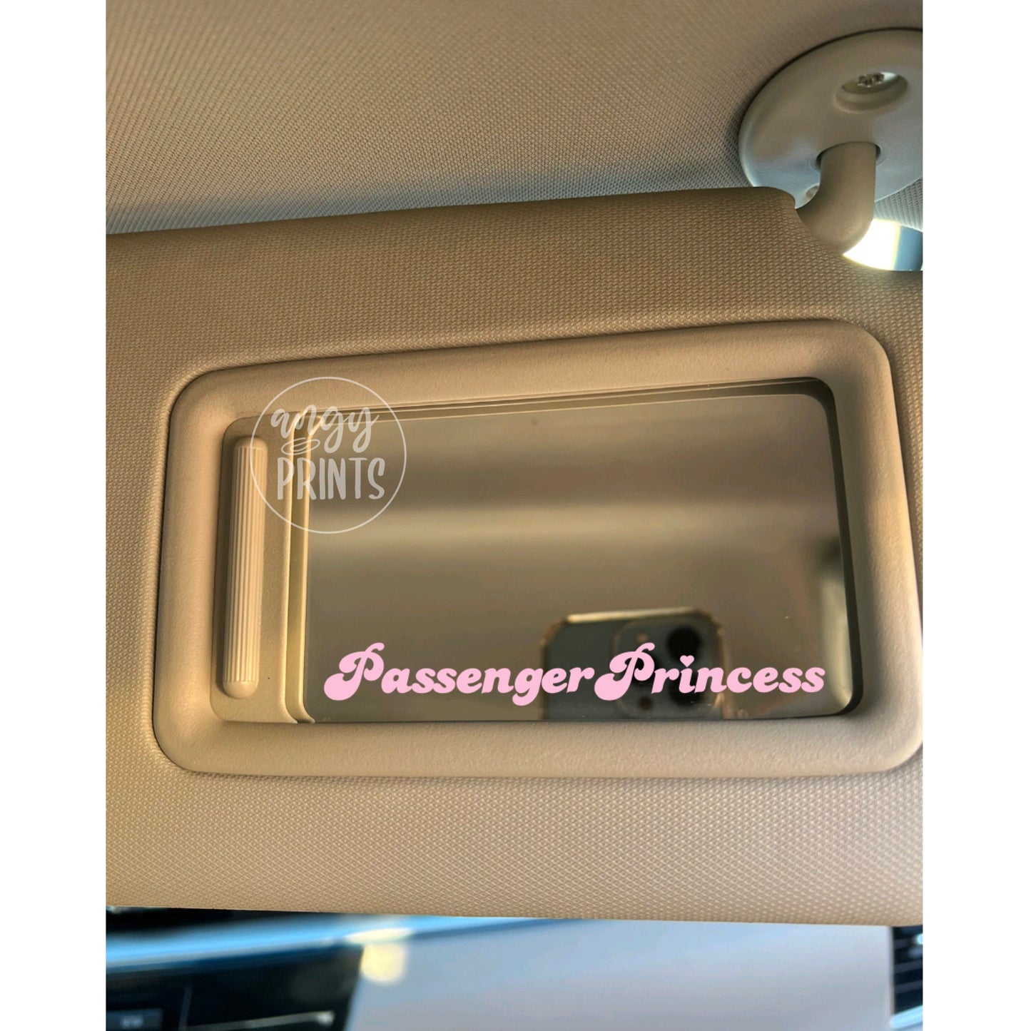 Passenger Princess Car Mirror Decal | Cute Decals | Car Accessories | Car Decal Stickers