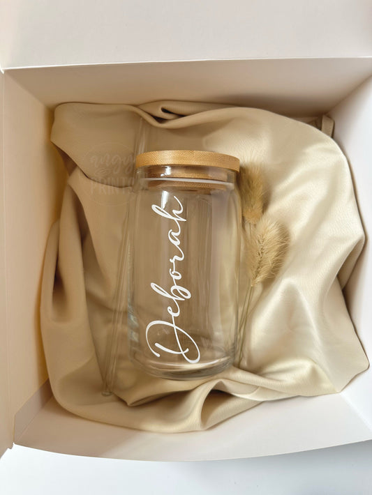 Personalized Beer Can Glass Cup for Bridesmaid Gift, Bachelorette Party, Bridal Shower, Birthday Gift, Cute Custom Glassware