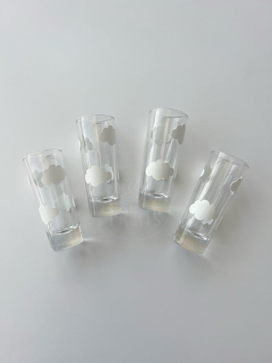 Cloud Nine Theme Shot Glasses Bachelorette Party, Bridal Shower, Birthday, Cute Glassware