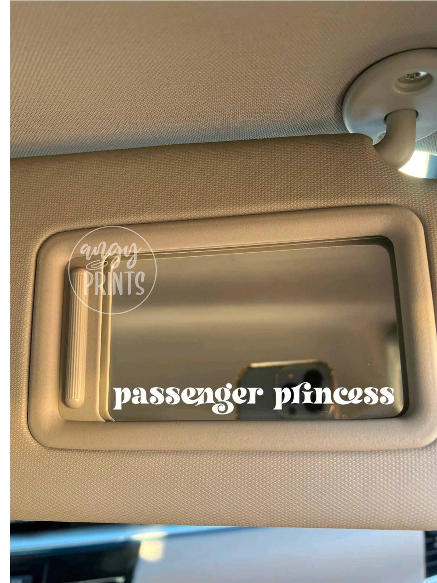 Passenger Princess Car Mirror Decal | Cute Decals | Car Accessories | Car Decal Stickers